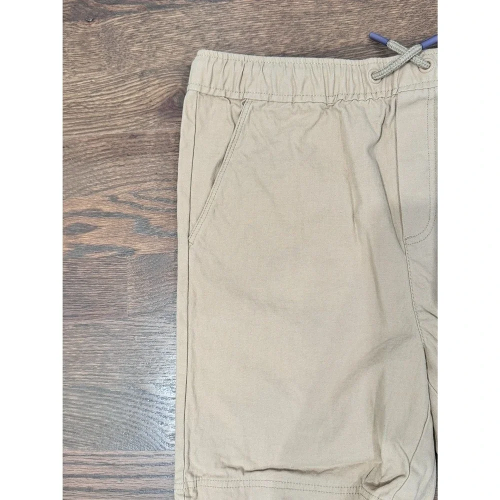 Caribbean Joe Kids Khaki Pull On Shorts‎ Elastic Waist Drawstring Size L 10 12